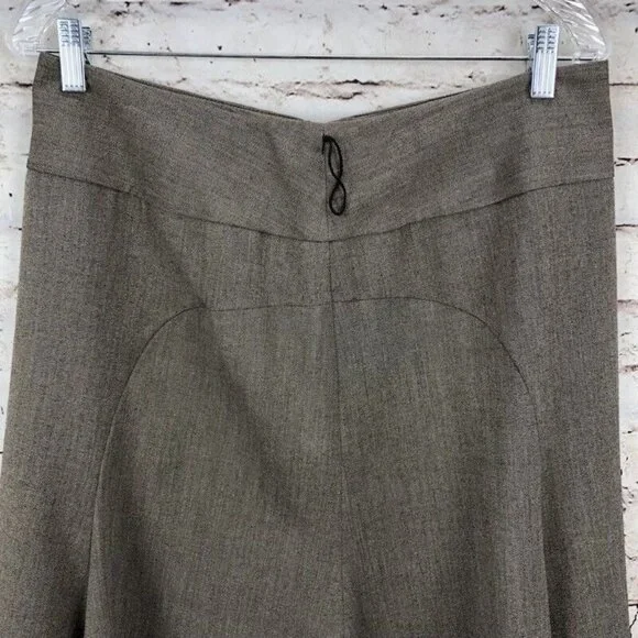 Bandolino Skirt Womens Size 10 Stretch Work Career Brown Flared EUC - Picture 2 of 7